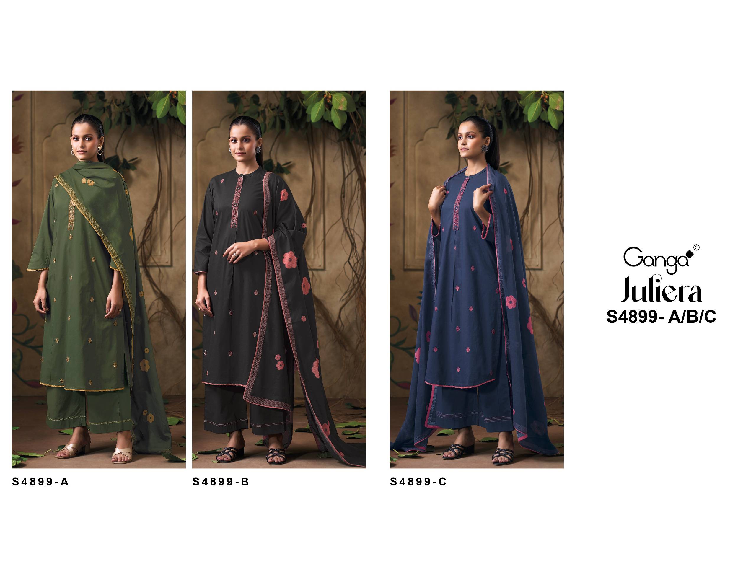 JULIERA 4899 Series By GANGA FASHION Stylish Beautiful Colourful Cotton Dresses At Wholesale Price